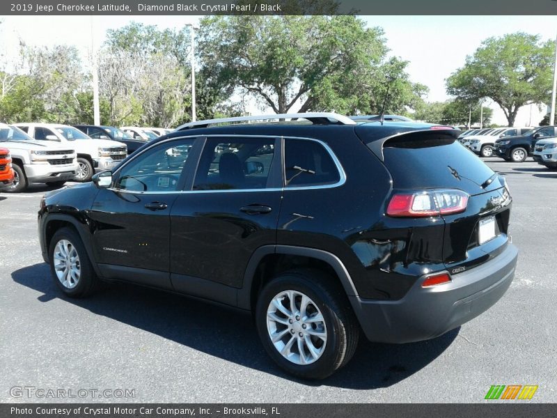 Diamond Black Crystal Pearl / Black 2019 Jeep Cherokee Latitude