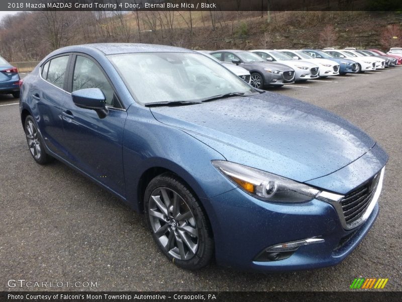 Eternal Blue Mica / Black 2018 Mazda MAZDA3 Grand Touring 4 Door