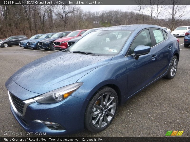 Eternal Blue Mica / Black 2018 Mazda MAZDA3 Grand Touring 4 Door