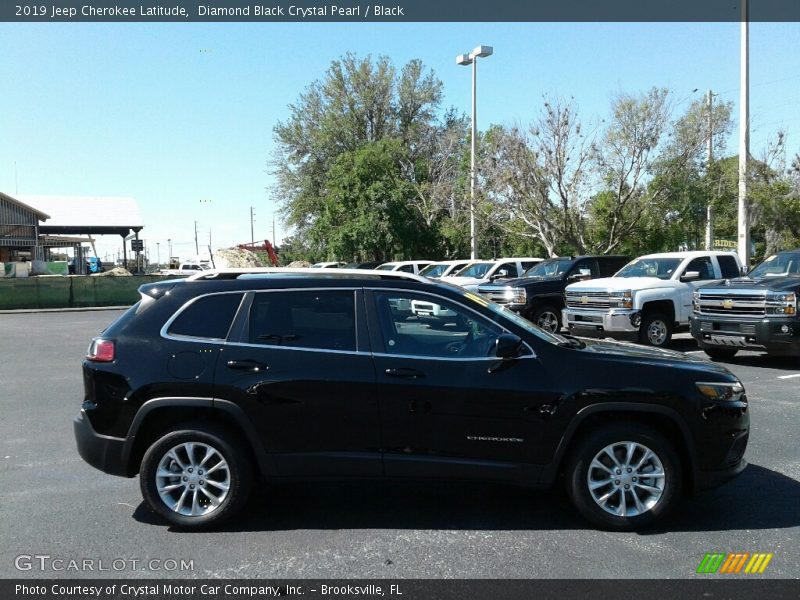 Diamond Black Crystal Pearl / Black 2019 Jeep Cherokee Latitude