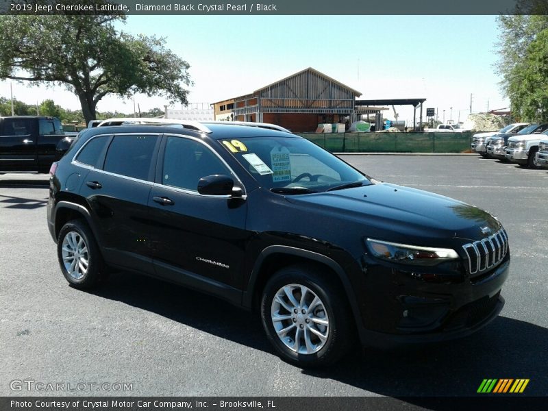 Diamond Black Crystal Pearl / Black 2019 Jeep Cherokee Latitude