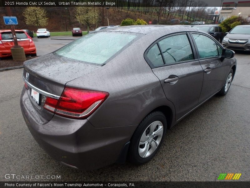 Urban Titanium Metallic / Beige 2015 Honda Civic LX Sedan