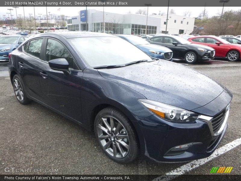 Deep Crystal Blue Mica / Black 2018 Mazda MAZDA3 Touring 4 Door