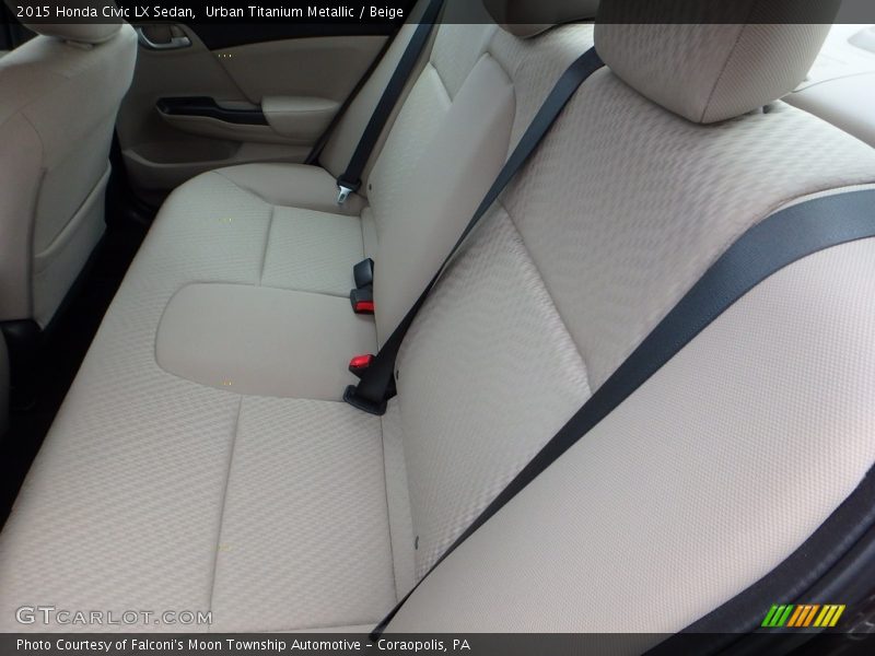 Urban Titanium Metallic / Beige 2015 Honda Civic LX Sedan