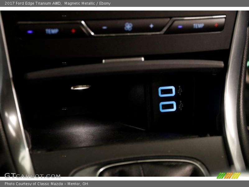 Magnetic Metallic / Ebony 2017 Ford Edge Titanium AWD