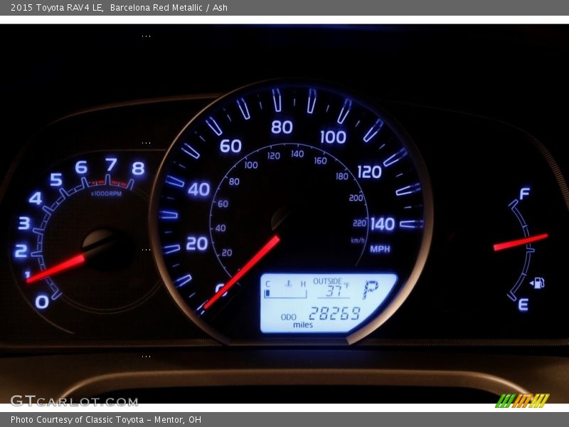 Barcelona Red Metallic / Ash 2015 Toyota RAV4 LE