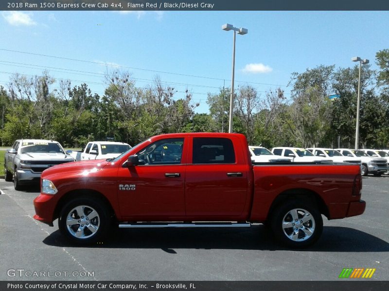 Flame Red / Black/Diesel Gray 2018 Ram 1500 Express Crew Cab 4x4