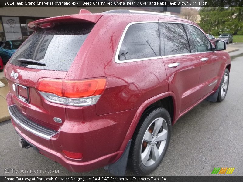 Deep Cherry Red Crystal Pearl / Overland Nepal Jeep Brown Light Frost 2014 Jeep Grand Cherokee Overland 4x4