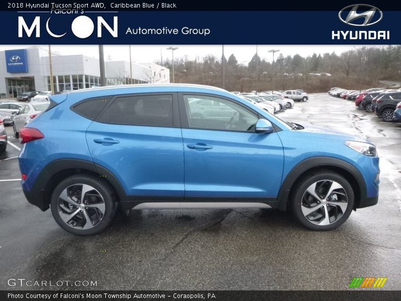 Caribbean Blue / Black 2018 Hyundai Tucson Sport AWD