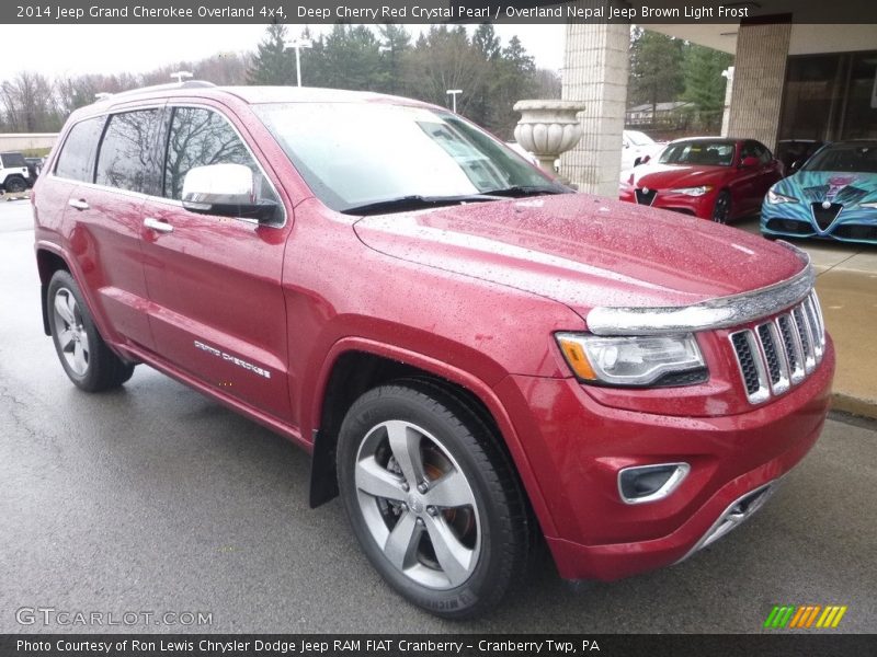 Deep Cherry Red Crystal Pearl / Overland Nepal Jeep Brown Light Frost 2014 Jeep Grand Cherokee Overland 4x4