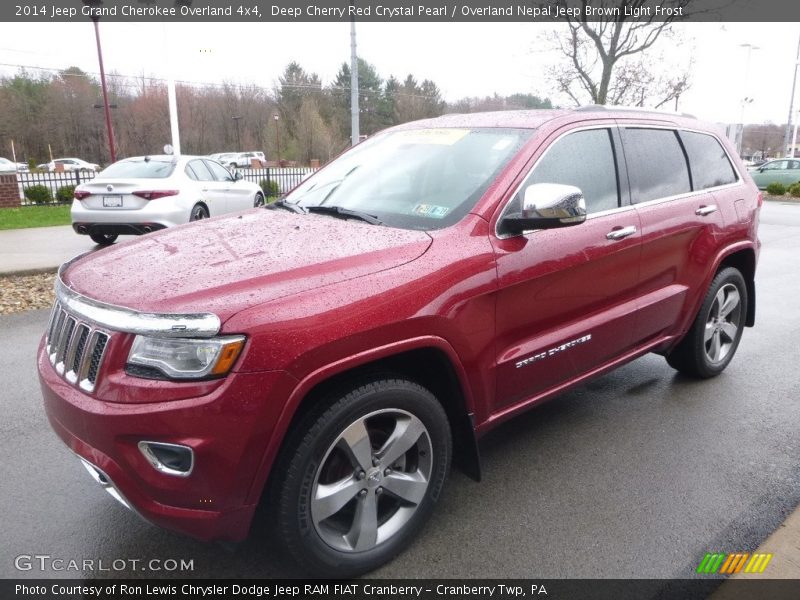 Deep Cherry Red Crystal Pearl / Overland Nepal Jeep Brown Light Frost 2014 Jeep Grand Cherokee Overland 4x4