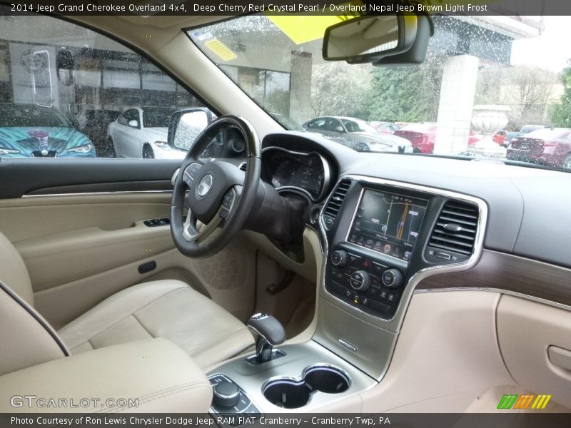 Deep Cherry Red Crystal Pearl / Overland Nepal Jeep Brown Light Frost 2014 Jeep Grand Cherokee Overland 4x4