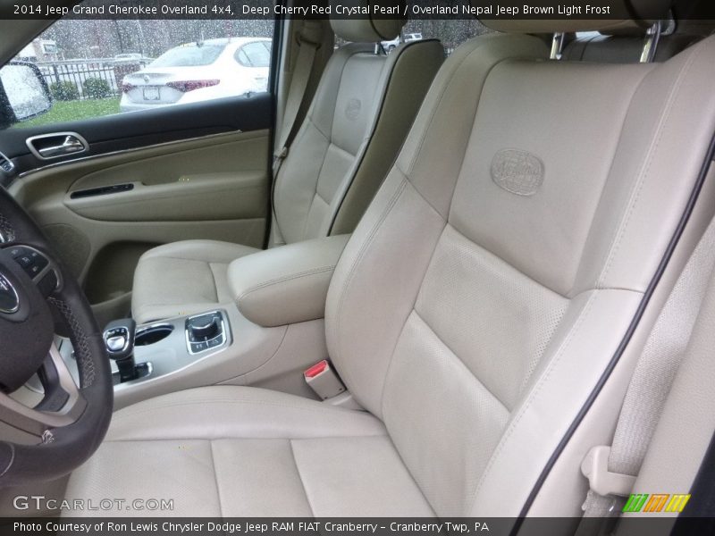 Deep Cherry Red Crystal Pearl / Overland Nepal Jeep Brown Light Frost 2014 Jeep Grand Cherokee Overland 4x4