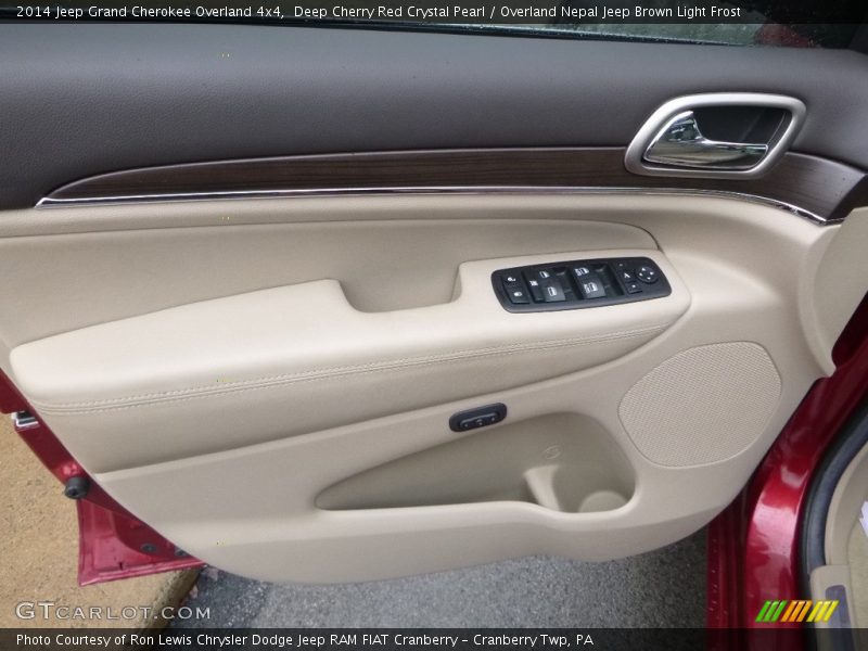 Deep Cherry Red Crystal Pearl / Overland Nepal Jeep Brown Light Frost 2014 Jeep Grand Cherokee Overland 4x4