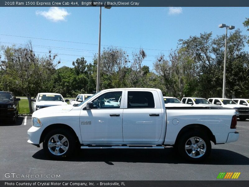 Bright White / Black/Diesel Gray 2018 Ram 1500 Express Crew Cab 4x4
