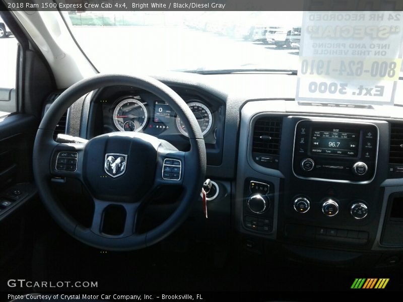 Bright White / Black/Diesel Gray 2018 Ram 1500 Express Crew Cab 4x4