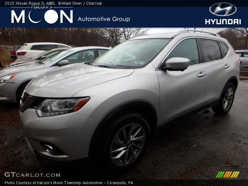 Brilliant Silver / Charcoal 2015 Nissan Rogue SL AWD