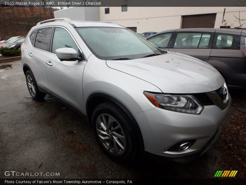 Brilliant Silver / Charcoal 2015 Nissan Rogue SL AWD
