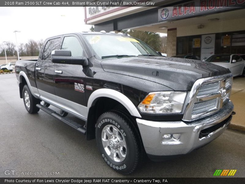 Brilliant Black Crystal Pearl / Black/Diesel Gray 2018 Ram 2500 SLT Crew Cab 4x4
