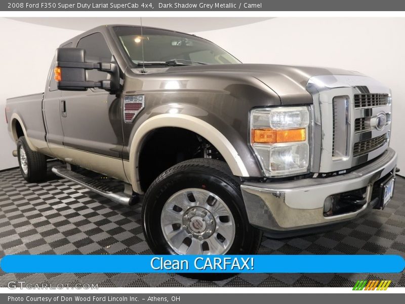 Dark Shadow Grey Metallic / Camel 2008 Ford F350 Super Duty Lariat SuperCab 4x4