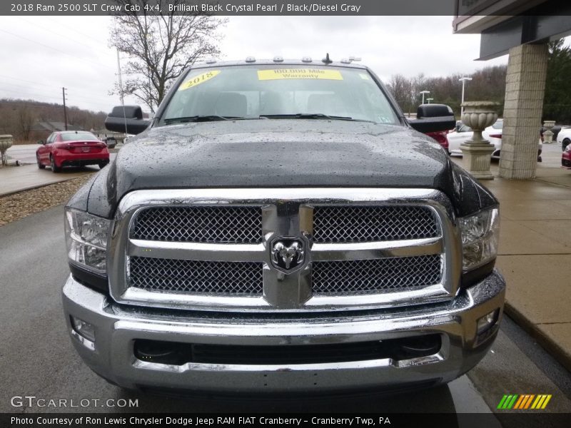 Brilliant Black Crystal Pearl / Black/Diesel Gray 2018 Ram 2500 SLT Crew Cab 4x4