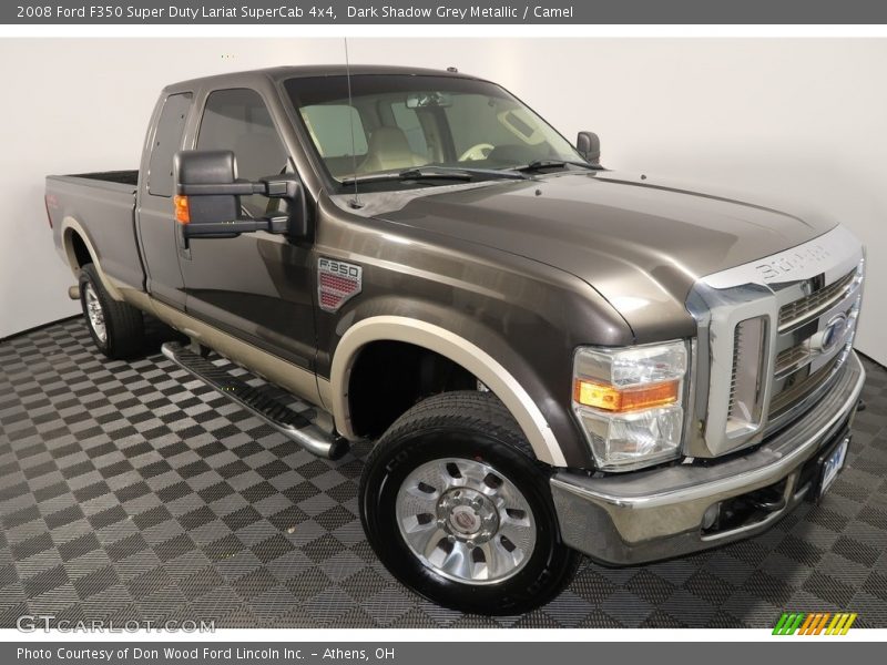 Dark Shadow Grey Metallic / Camel 2008 Ford F350 Super Duty Lariat SuperCab 4x4