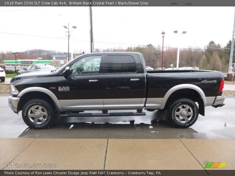 Brilliant Black Crystal Pearl / Black/Diesel Gray 2018 Ram 2500 SLT Crew Cab 4x4