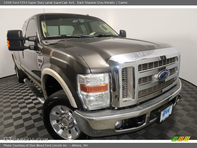 Dark Shadow Grey Metallic / Camel 2008 Ford F350 Super Duty Lariat SuperCab 4x4