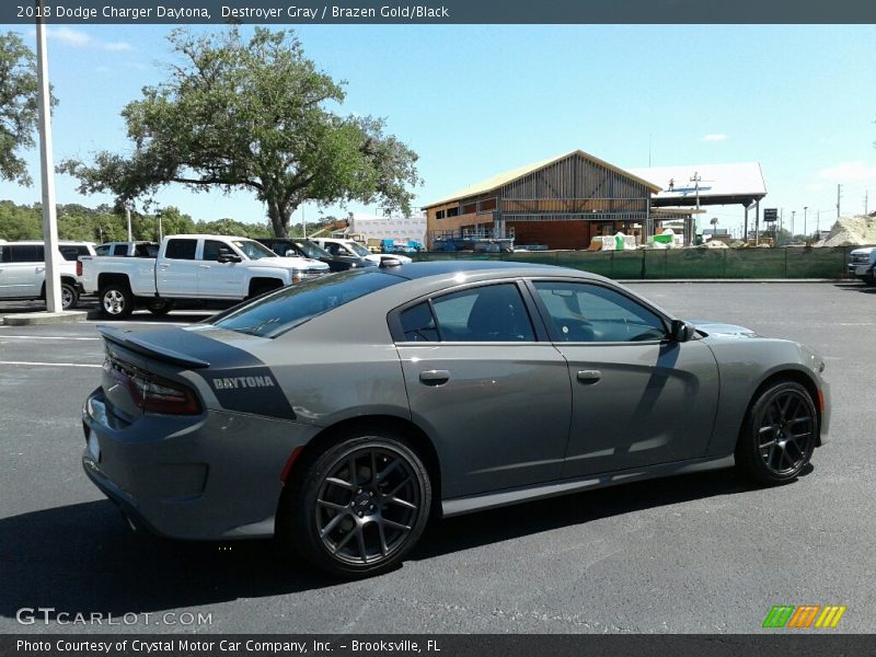 Destroyer Gray / Brazen Gold/Black 2018 Dodge Charger Daytona