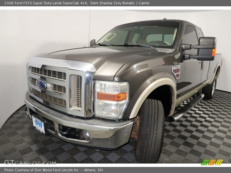 Dark Shadow Grey Metallic / Camel 2008 Ford F350 Super Duty Lariat SuperCab 4x4