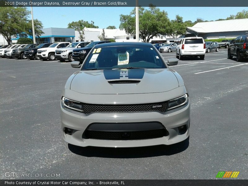 Destroyer Gray / Brazen Gold/Black 2018 Dodge Charger Daytona