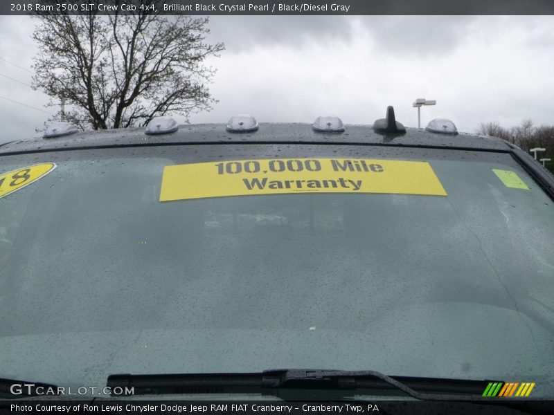 Brilliant Black Crystal Pearl / Black/Diesel Gray 2018 Ram 2500 SLT Crew Cab 4x4