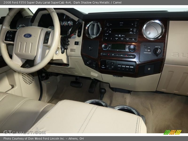Dark Shadow Grey Metallic / Camel 2008 Ford F350 Super Duty Lariat SuperCab 4x4