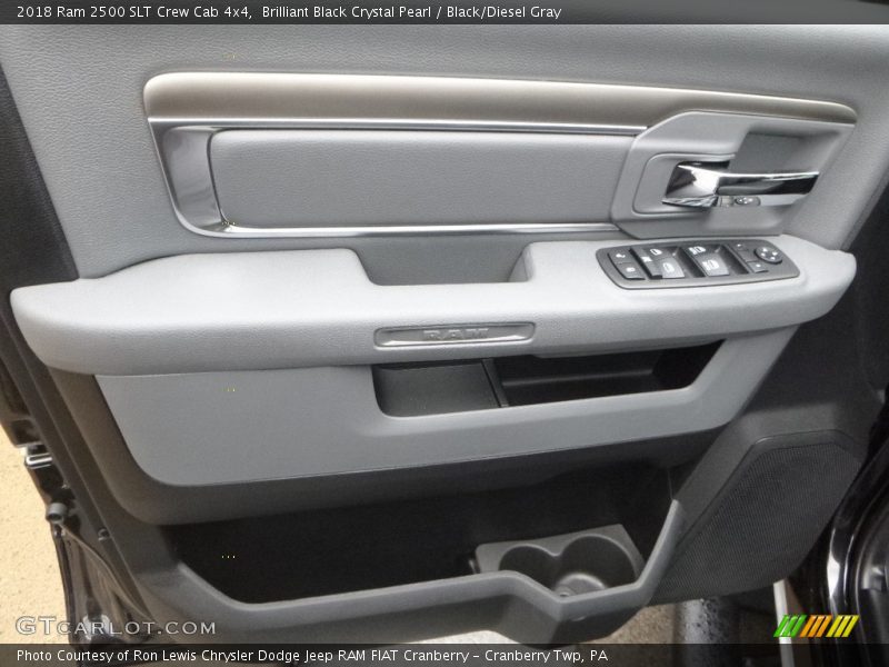 Brilliant Black Crystal Pearl / Black/Diesel Gray 2018 Ram 2500 SLT Crew Cab 4x4