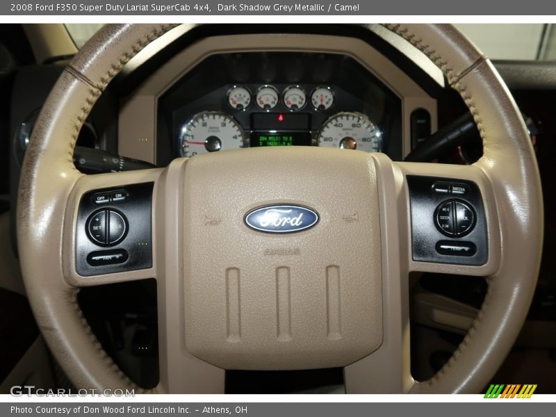 Dark Shadow Grey Metallic / Camel 2008 Ford F350 Super Duty Lariat SuperCab 4x4