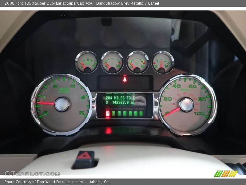 Dark Shadow Grey Metallic / Camel 2008 Ford F350 Super Duty Lariat SuperCab 4x4