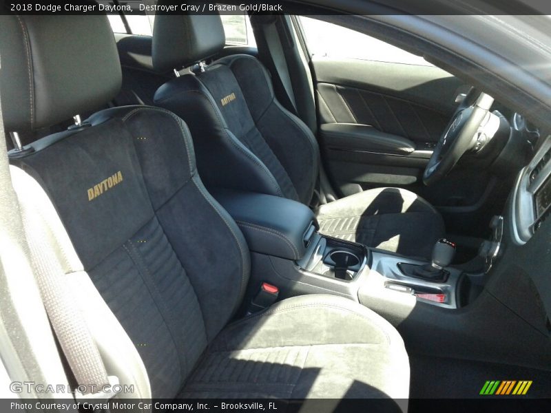 Destroyer Gray / Brazen Gold/Black 2018 Dodge Charger Daytona
