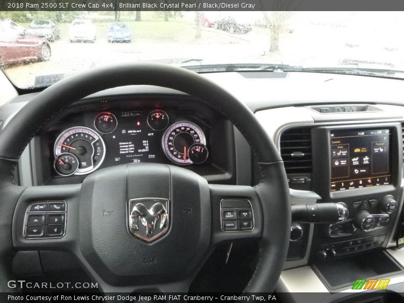 Brilliant Black Crystal Pearl / Black/Diesel Gray 2018 Ram 2500 SLT Crew Cab 4x4
