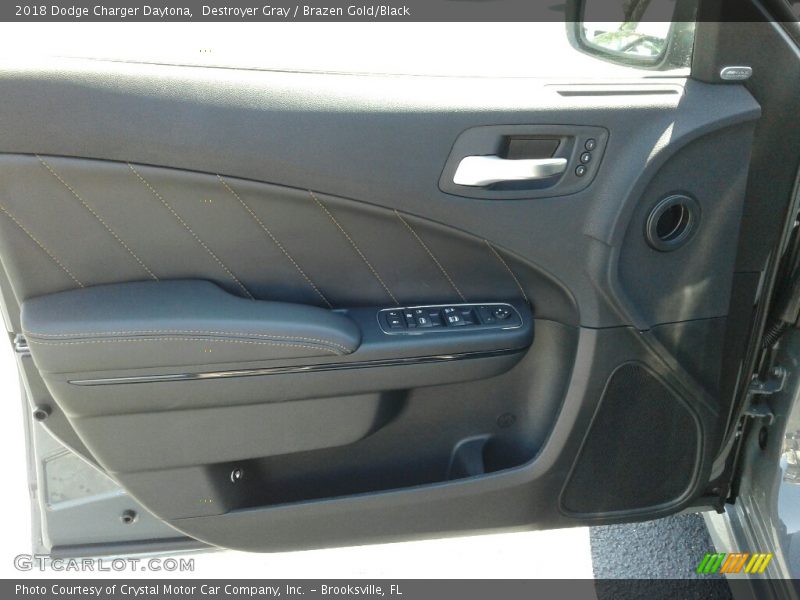 Destroyer Gray / Brazen Gold/Black 2018 Dodge Charger Daytona