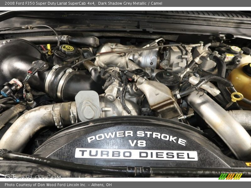 Dark Shadow Grey Metallic / Camel 2008 Ford F350 Super Duty Lariat SuperCab 4x4