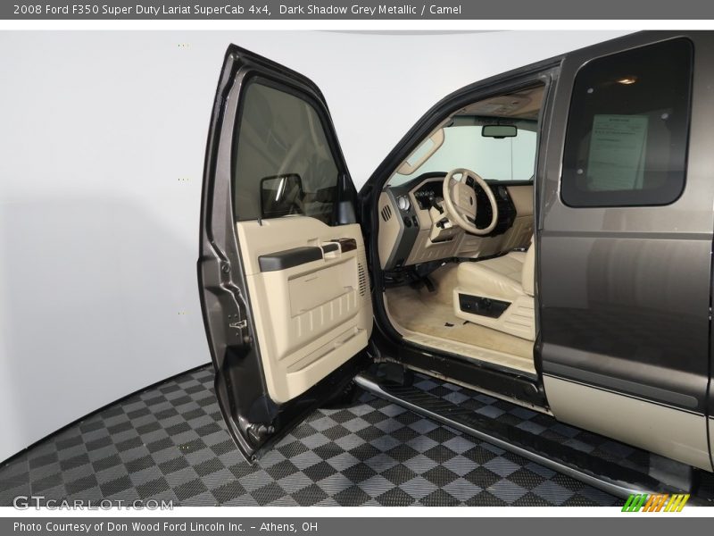 Dark Shadow Grey Metallic / Camel 2008 Ford F350 Super Duty Lariat SuperCab 4x4
