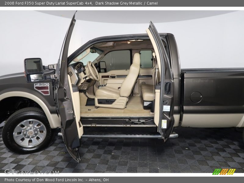Dark Shadow Grey Metallic / Camel 2008 Ford F350 Super Duty Lariat SuperCab 4x4
