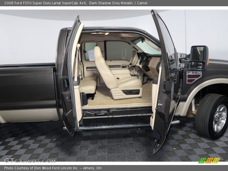 Dark Shadow Grey Metallic / Camel 2008 Ford F350 Super Duty Lariat SuperCab 4x4
