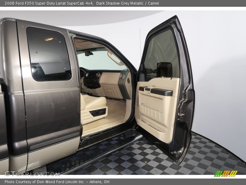 Dark Shadow Grey Metallic / Camel 2008 Ford F350 Super Duty Lariat SuperCab 4x4