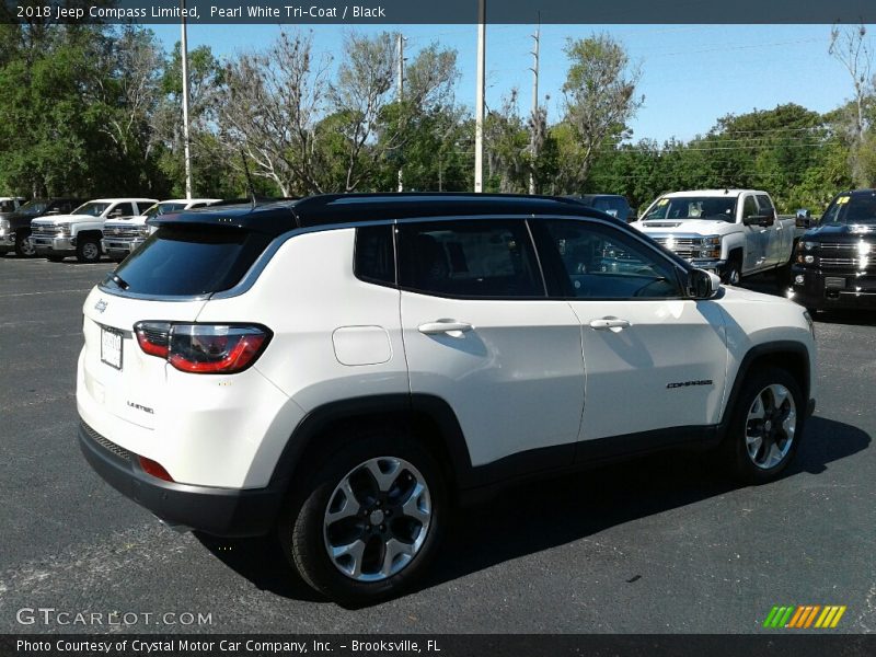 Pearl White Tri–Coat / Black 2018 Jeep Compass Limited