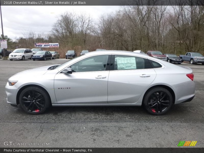 Silver Ice Metallic / Jet Black 2018 Chevrolet Malibu LT