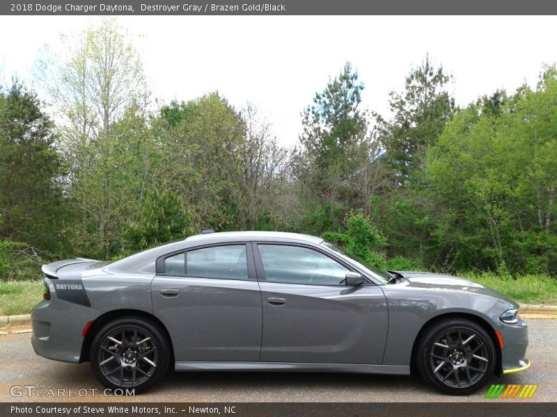 Destroyer Gray / Brazen Gold/Black 2018 Dodge Charger Daytona