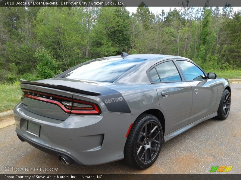 Destroyer Gray / Brazen Gold/Black 2018 Dodge Charger Daytona