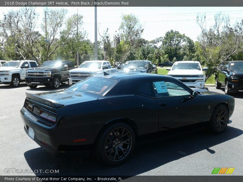 Pitch Black / Black/Demonic Red 2018 Dodge Challenger SRT Hellcat