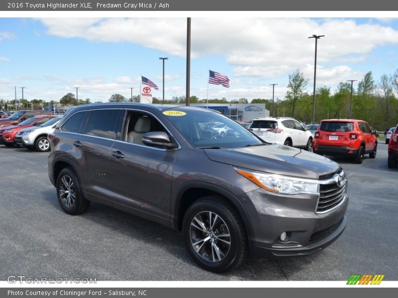 Predawn Gray Mica / Ash 2016 Toyota Highlander XLE